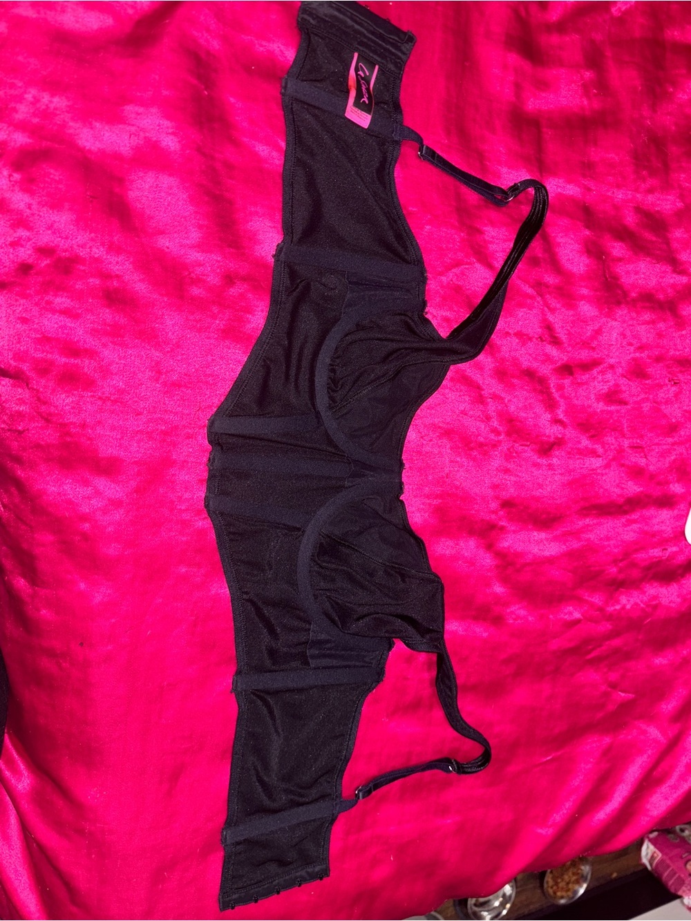 LA SENZA Corset Goth Bralette Black Size Medium - Picture 7 of 10